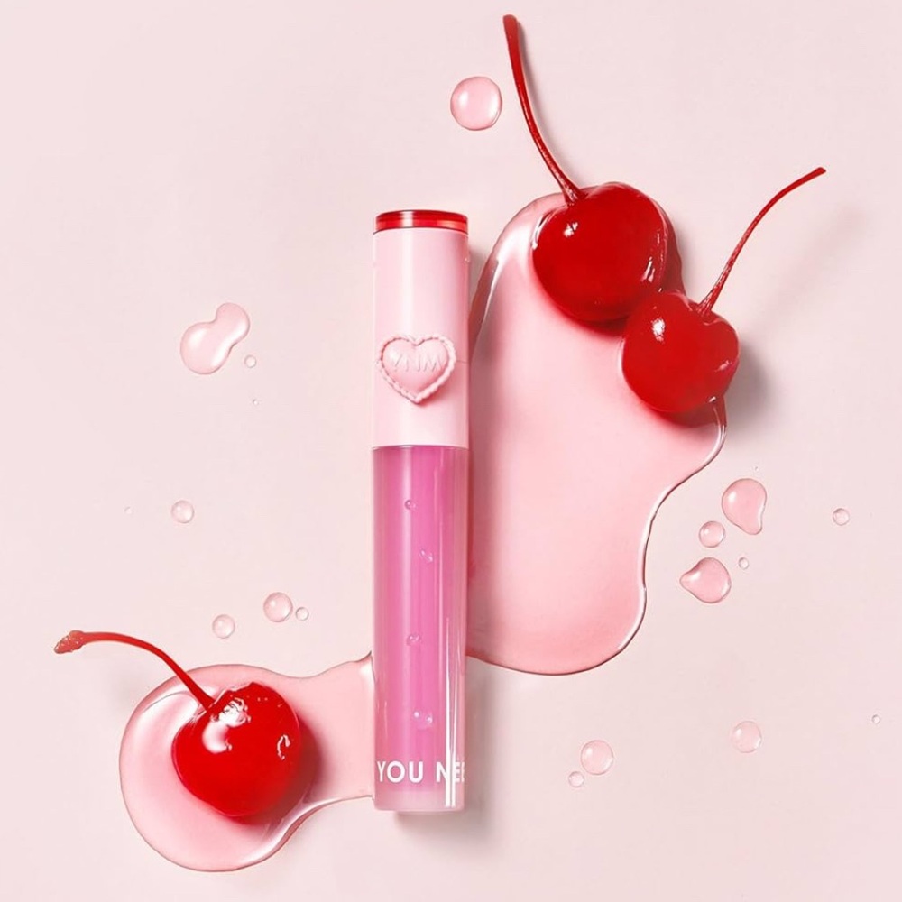 YNM Heart Jelling Lip Tint Peach Silicone Lip Brush K-Beauty, Korean